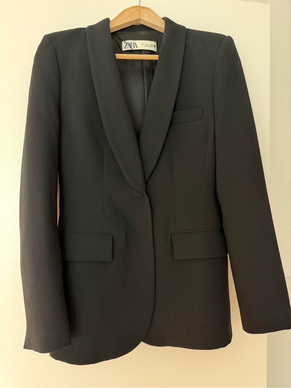 Zara Black Shawl Lapel Blazer